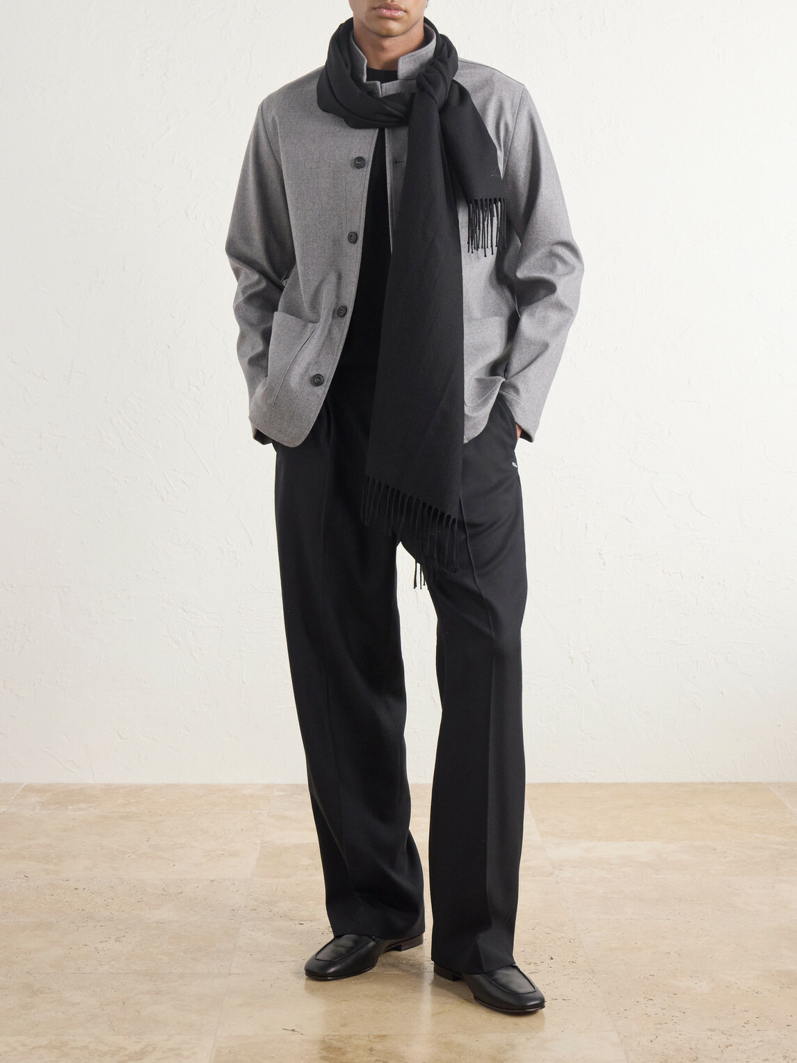 Altea - Pablo Wool-Blend Flannel Blouson Jacket - Gray