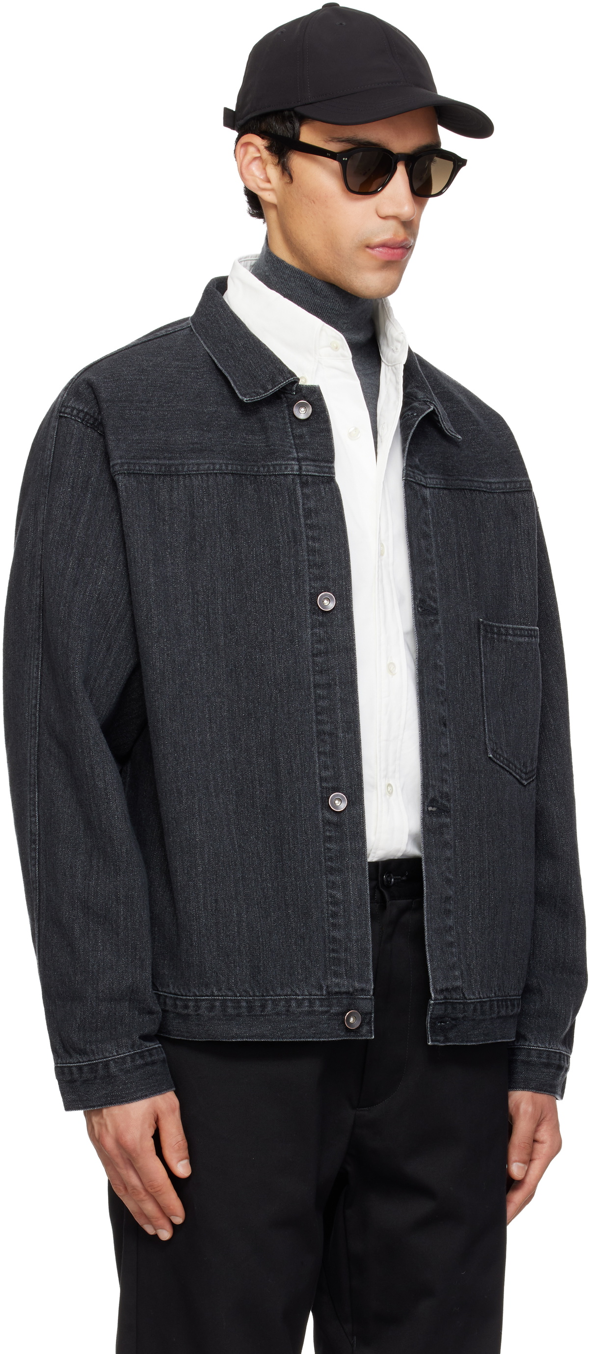 nanamica Gray Short Denim Jacket