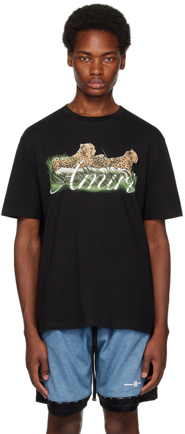 AMIRI Black Cheetah T-Shirt Amiri