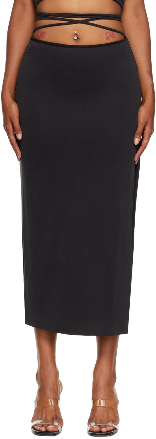 THIRD FORM Black Rip Tide Midi Skirt