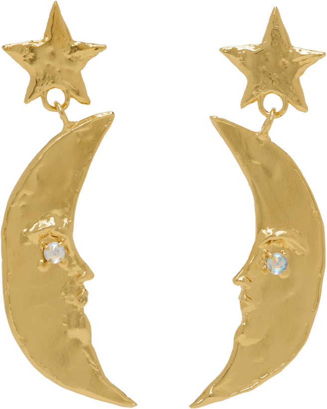 Photo: Mondo Mondo Gold Moon Earrings