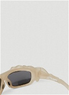 Sculpted Sunglasses in Beige
