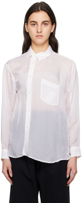Photo: Black Comme des Garçons White Asymmetric Shirt