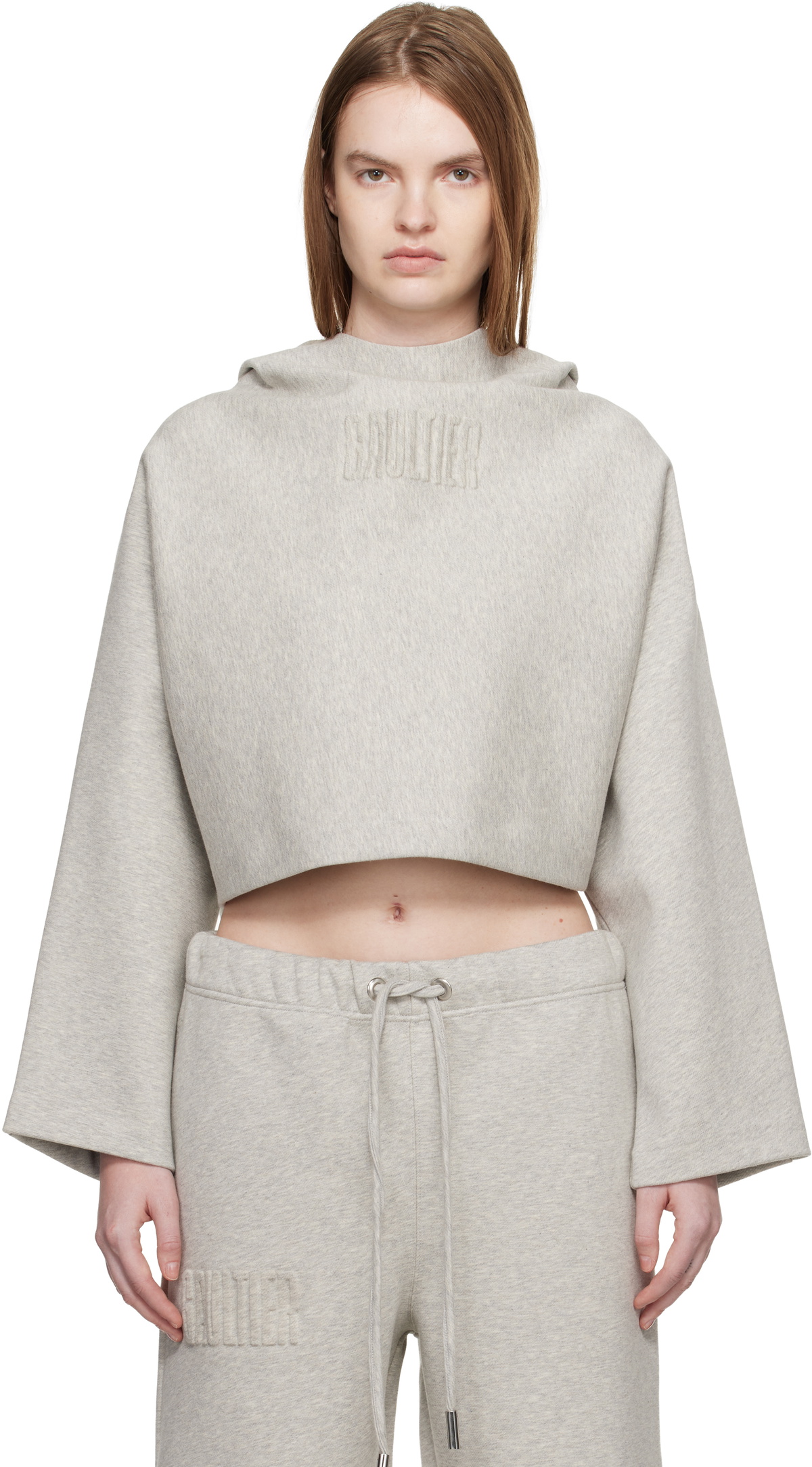 Jean Paul Gaultier Gray 'The Embossed Gaultier' Hoodie