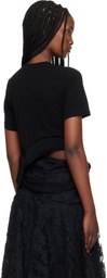 Junya Watanabe Black Twisted Detail T-shirt