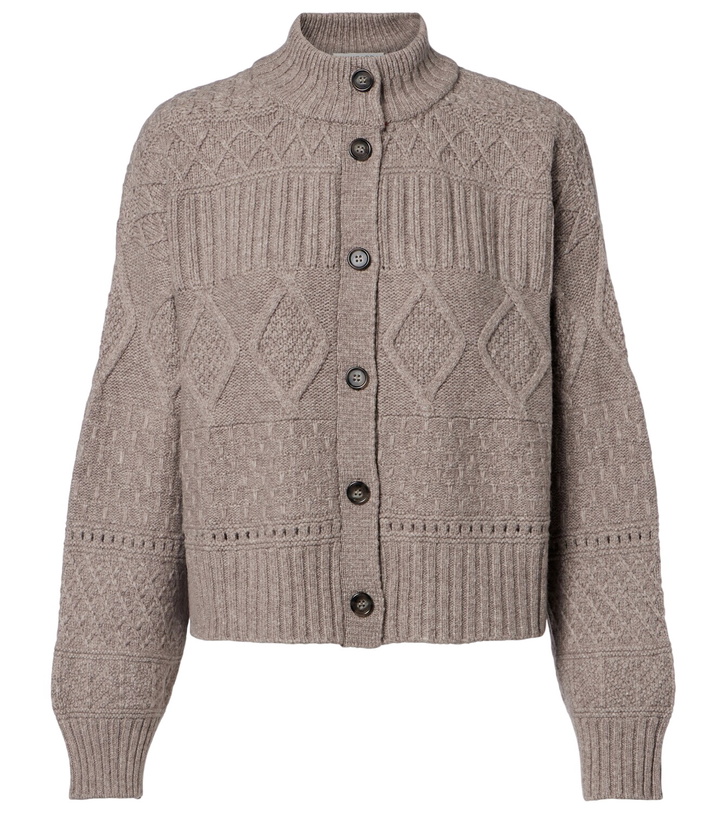 Photo: Altuzarra Amory cable-knit wool-blend cardigan