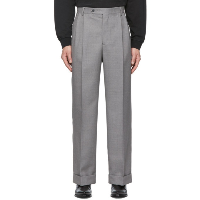 MSGM Grey Pleated Trousers MSGM