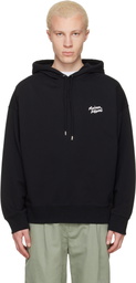 Maison Kitsuné Black 'Maison Kitsuné' Handwriting Oversize Hoodie