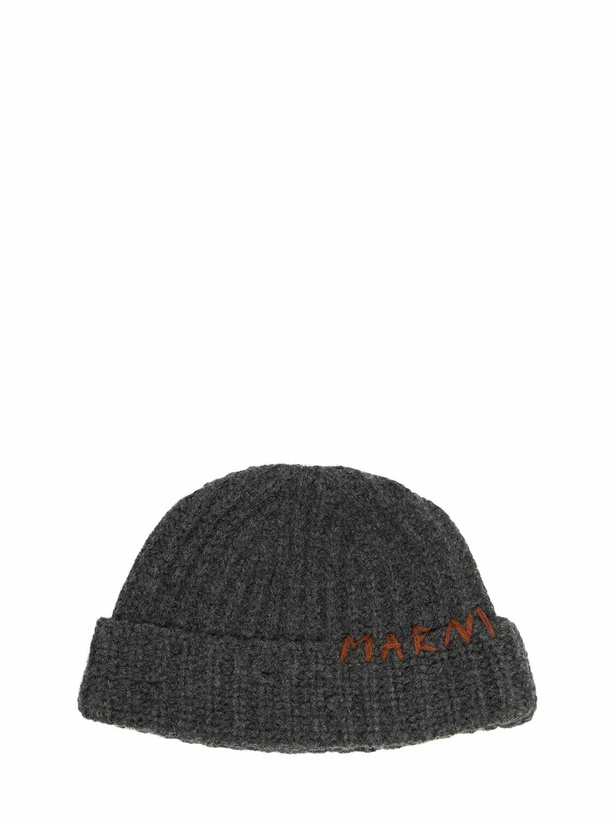 Photo: MARNI Handmade Logo Wool Beanie