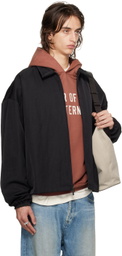 Fear of God ESSENTIALS Black Recycled Nylon Track Jacket