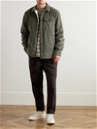 James Perse - Fleece-Lined Cotton-Blend Corduroy Shirt Jacket - Gray