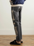 KAPITAL - Slim-Fit Embroidered Denim Jeans - Black