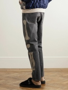 KAPITAL - Slim-Fit Embroidered Denim Jeans - Black