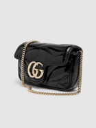 GUCCI Super Mini Gg Marmont Patent Leather Bag