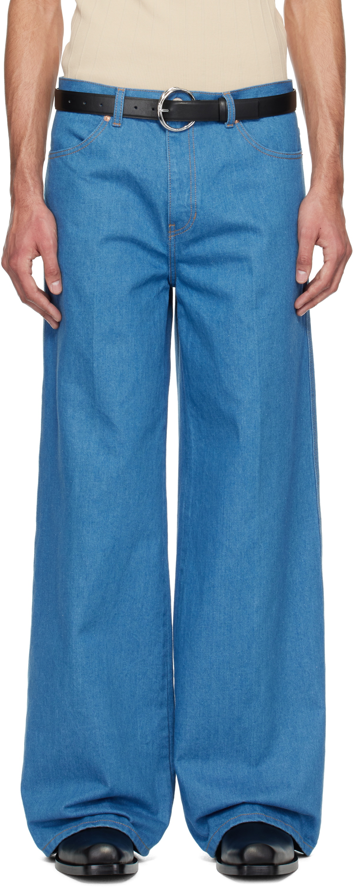 RECTO Blue Flared Fit Jeans