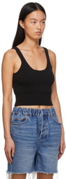 alexanderwang.t Black Rib Knit Tank Top