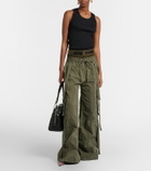 Dolce&Gabbana DG embellished ribbed-knit cotton tank top