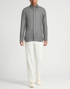 120% Lino Mens Shirt Charcoal