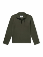 Aztech Mountain - Matterhorn Shell-Trimmed Wool Half-Zip Sweater - Green