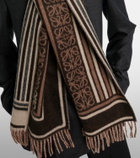 Loewe Anagram wool and cashmere jacquard scarf
