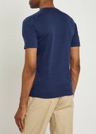 John Smedley Lorca Fine-knit Cotton T-shirt Navy