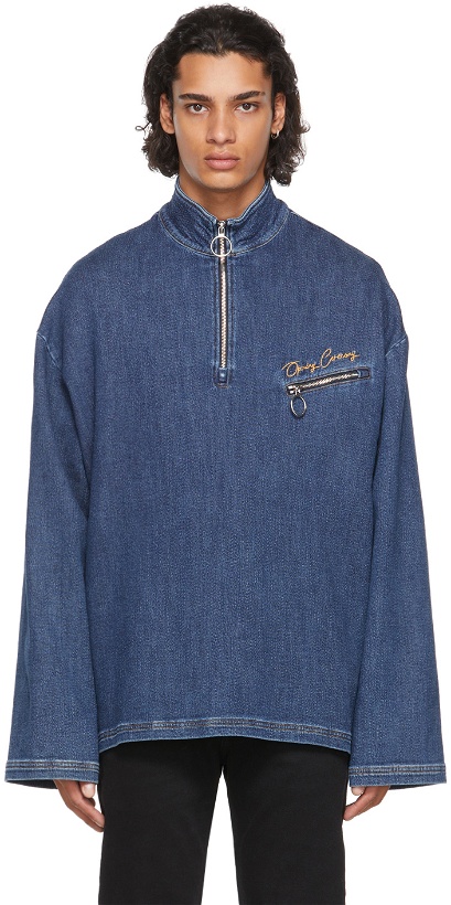 Photo: Opening Ceremony Blue Denim Sign Pullover