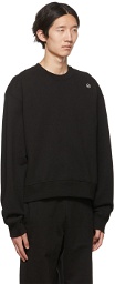 Recto Black Cotton Sweater