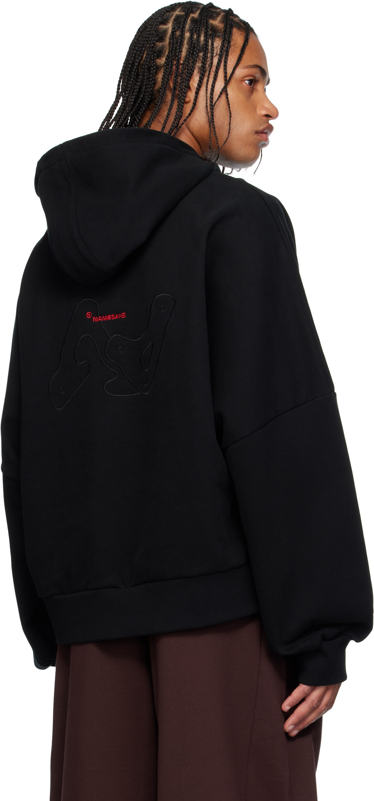 NAMESAKE Black Ports Pop-Up Hoodie