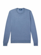 FEDELI - Argentina Slim-Fit Cashmere and Silk-Blend Sweater - Blue