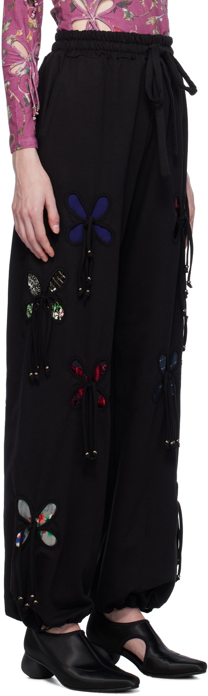 J.Kim Black Petals Lounge Pants