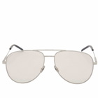 Saint Laurent Sunglasses Saint Laurent CLASSIC 11 Sunglasses in Silver/Yellow 