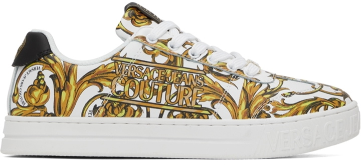 Photo: Versace Jeans Couture White & Gold Regalia Baroque Sneakers