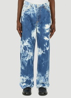 Benz Marble Wide Leg Jeans in Blue