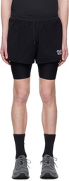 OVER OVER Black Two Layer Shorts