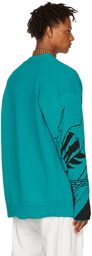 Lanvin Green Batman & Catwoman Cardigan