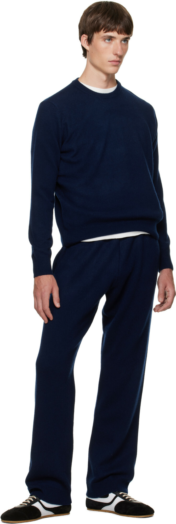 Entire Studios Navy Knit Cashmere Sweatpants