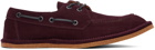 Dries Van Noten Burgundy Pantoufles Boat Shoes