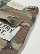 Gallery Dept. - Straight-Leg Appliquéd Camouflage-Print Cotton-Ripstop Cargo Shorts - Green