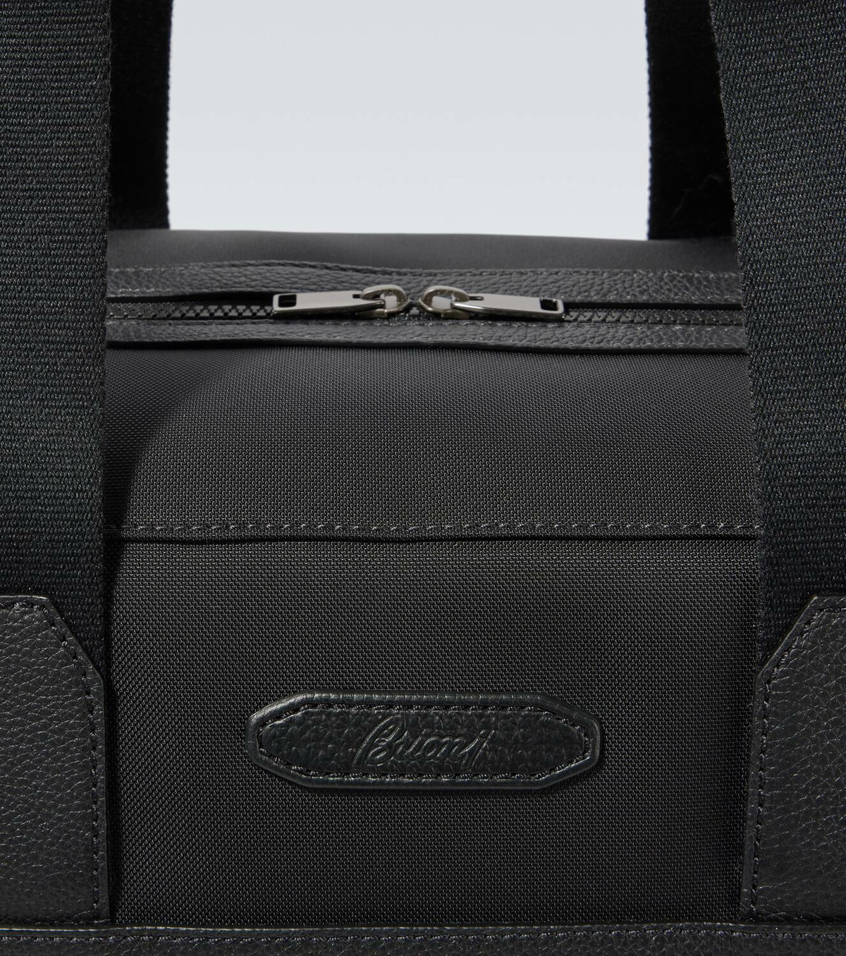 Brioni Leather-trimmed duffel bag
