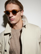 Zegna - Round-Frame Tortoiseshell Acetate Sunglasses - Brown