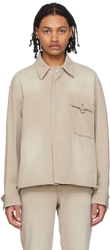 Photo: Solid Homme Beige Pocket Denim Shirt