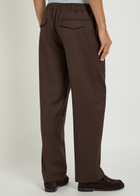 Lardini Tapered-leg Cotton Trousers Brown
