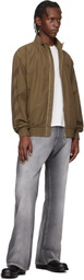 Off-White Khaki Diagonal Cotton Track Jacket