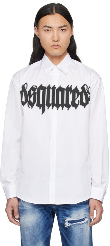 Photo: Dsquared2 White Gothic D2 Shirt