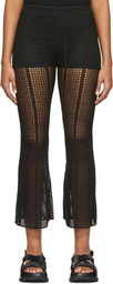 Dion Lee Black Open Crochet Lounge Pants