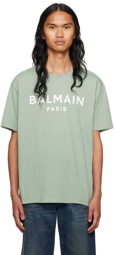 Balmain Green Printed T-Shirt