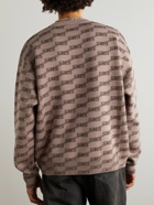 Balenciaga - Logo-Jacquard Knitted Sweater - Neutrals