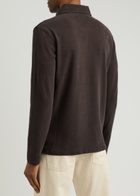 Paige Hammond Cotton-bend Jersey Polo Shirt Dark Brown
