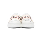 Gucci White New Ace Elastic Band Sneakers