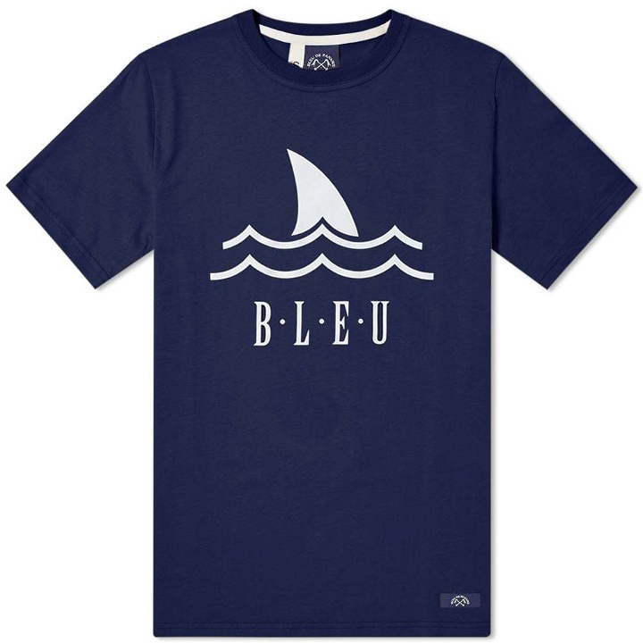 Photo: Bleu de Paname Shark Logo Tee Blue